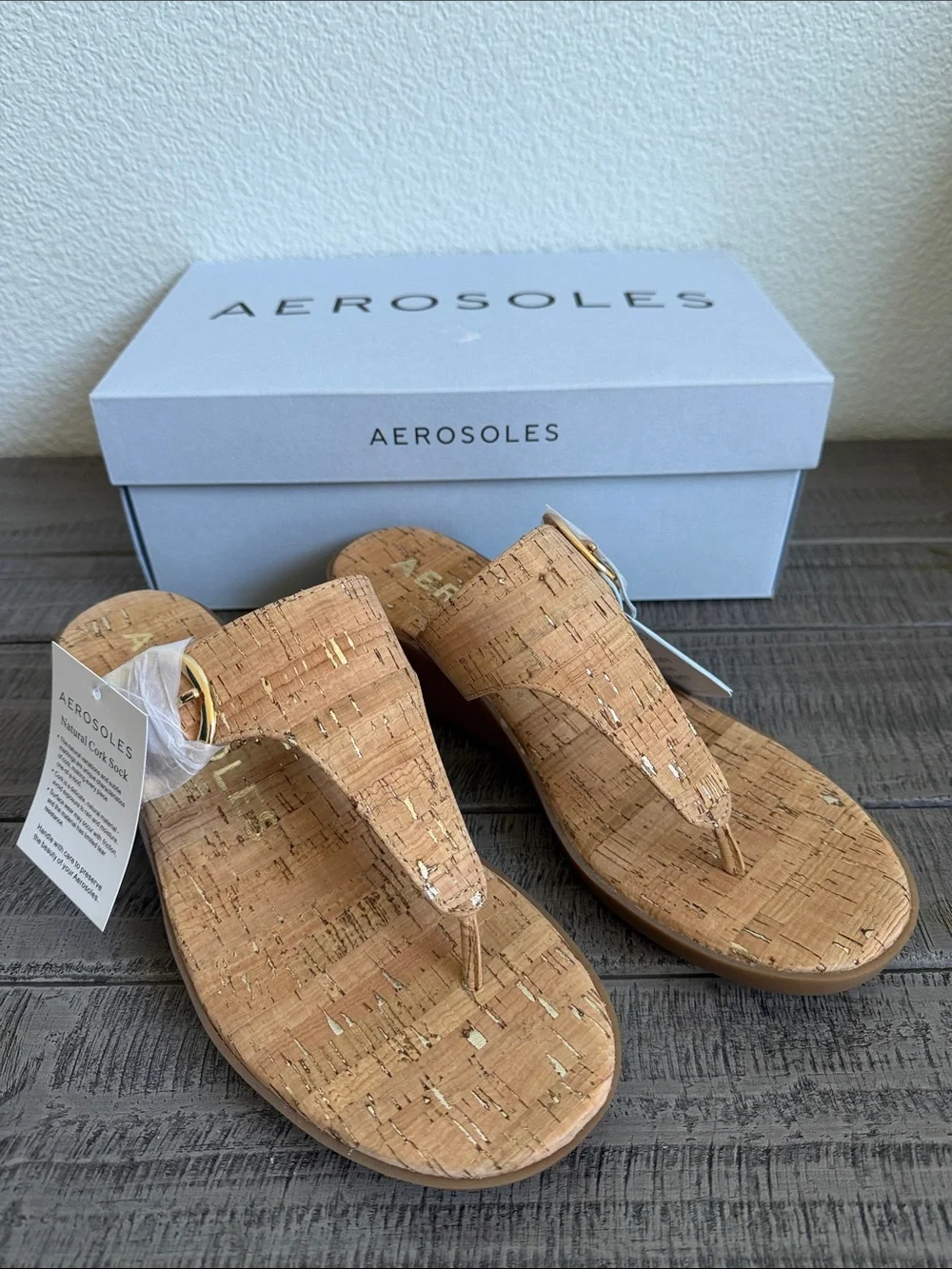 AEROSOLES Women's Izola Wedge Sandals NIB
